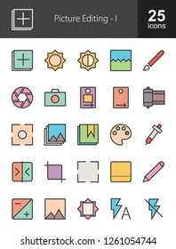 Picture Editing Filled Line Icons