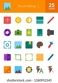 Picture Editing Flat Icons