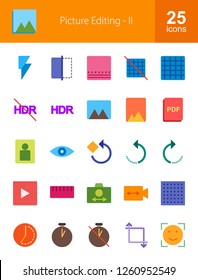 Picture Editing Flat Icons