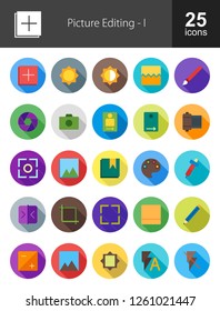 Picture Editing Flat Icons