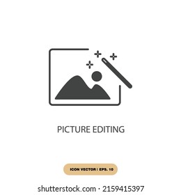 Bildbearbeitungs-Symbole Symbol, Vektorelemente für Infografik-Web