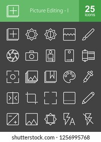 Picture Editing Line Icons