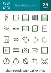 Picture Editing Line Icons