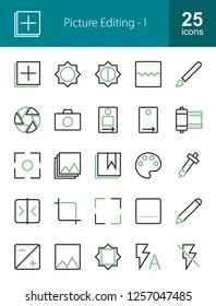 Picture Editing Line Icons