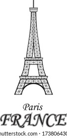 picture of the eiffel tower on a white background