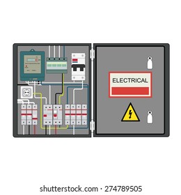 Picture Of The Electrical Panel, Electric Meter And Circuit Breakers