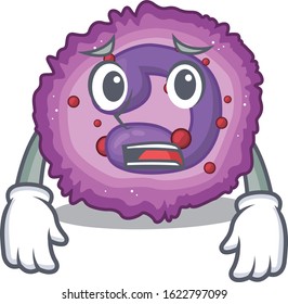 A picture of eosinophil cell showing afraid look face