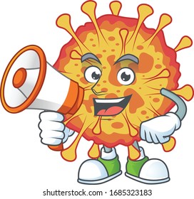A picture of epidemic COVID19 with a megaphone