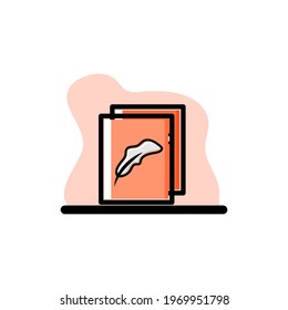 Picture of Feather Pen Conceptual Icon Vector Illustration Design eps10 great for any purposes