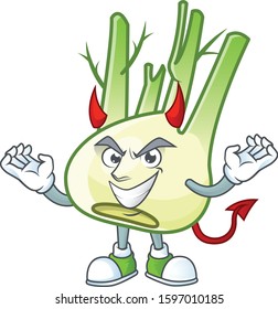 Picture of fennel as a Devil cartoon mascot