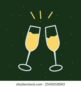 picture of festive glasses for New Year's holidays