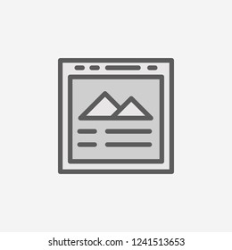 picture field outline icon. Element of 2 color simple icon. Thin line icon for website design and development, app development. Premium icon
