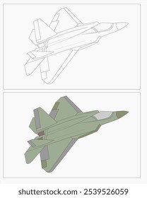 picture of a fighter plane for coloring