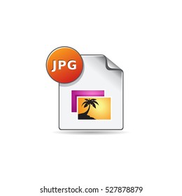 Picture file format icon in color. Image file computer data