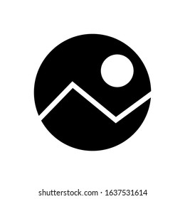 picture file glyph vector icon - ui icon vector