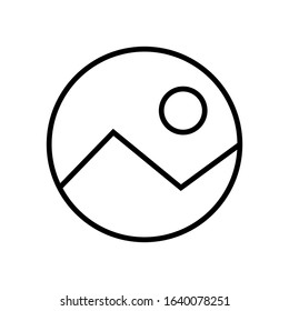 picture file line art vector icon - ui icon vector 