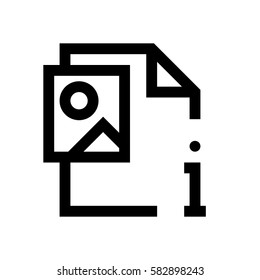 Picture file mini line, icon, background and graphic. The icon is black and white, linear  flat, vector, pixel perfect, minimal, suitable for web and print. 