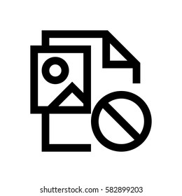 Picture file mini line, icon, background and graphic. The icon is black and white, linear  flat, vector, pixel perfect, minimal, suitable for web and print. 