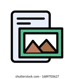picture file vector flat color icon 