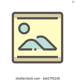 Picture file vector icon design, 48x48 pixel perfect and editable stroke.
