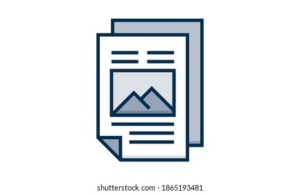 Icono vectorial de archivo de imagen. Símbolo gráfico de estilo plano. 