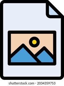 Bilddatei-Vektorgrafikfarbsymbol