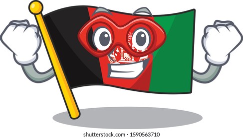 A picture of flag afghanistan Scroll dressed as a Super hero