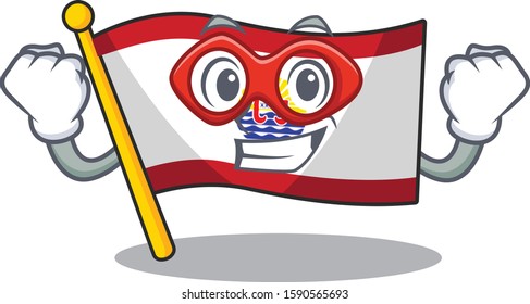 A picture of flag french polynesia Scroll dressed as a Super hero