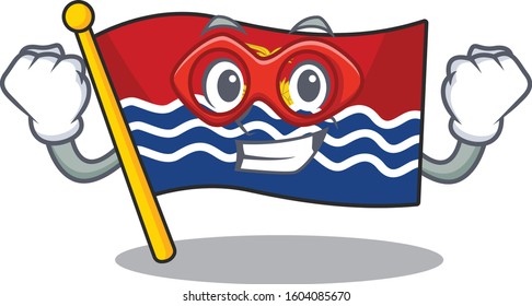 A picture of flag kiribati Scroll dressed as a Super hero