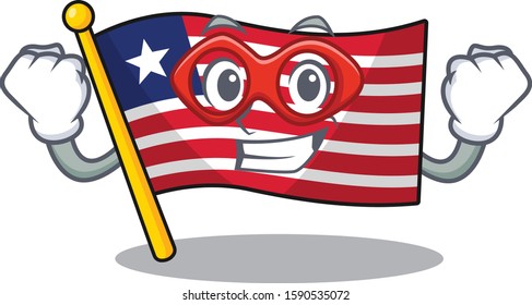 A picture of flag liberia Scroll dressed as a Super hero