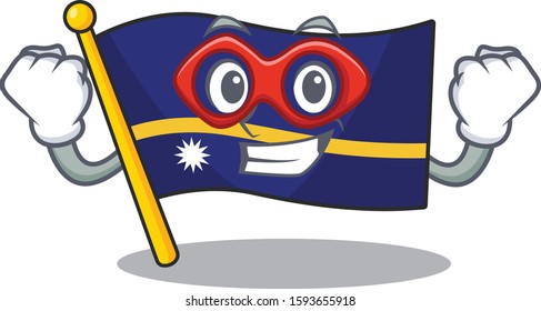 A picture of flag nauru Scroll dressed as a Super hero