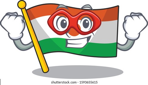 A picture of flag niger Scroll dressed as a Super hero