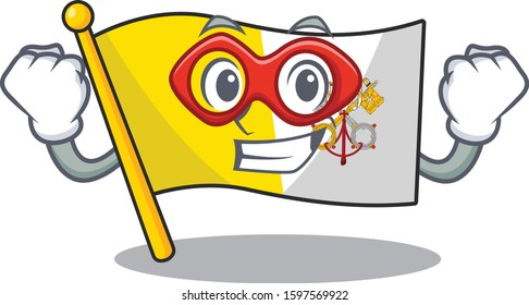 A picture of flag vatican city Scroll dressed as a Super hero