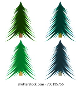 Picture of a flat Christmas tree icon