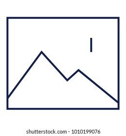 Picture Flat minimal icon vector