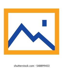 Picture Flat minimal icon vector