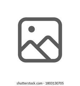 picture flat outline interface icon