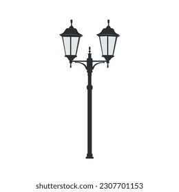 A picture of flat Streetlight, lamp, vector illustration