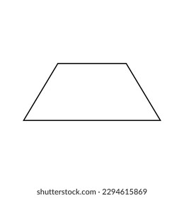 picture of a flat trapezoid in mathematics