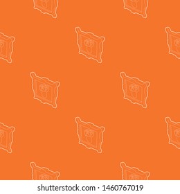 Picture with flowers in a vase pattern vector orange for any web design best