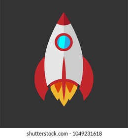 picture flying bright beautiful rocket into space, on a gray background with fiery flames.  conquest of space. picture for the website, home or office decoration, clothing decoration. sketch for tatto