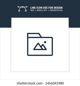 picture folder icon design vector illustration