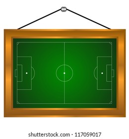 Picture of a football field on a white background