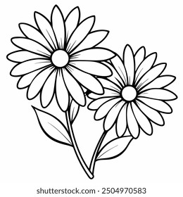 A picture in the form of a daisy flower. Vector illustration with hand engraving. A sketch of a daisy. Great for tea packaging, labels, badges, greeting cards, decor