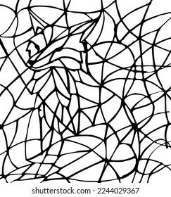 
Picture of a fox composed of geometric shapes