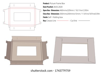 Rahmen für die Verpackung der Bilderrahmen-Design-Vorlage Stick-Strich - Vektor