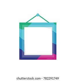 Picture Frame Colorful Vector Border Background Stock Vector (Royalty