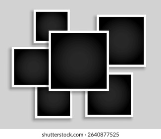 picture frame display cover layout with blank space vector