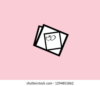 Picture frame, draw and assemble vector