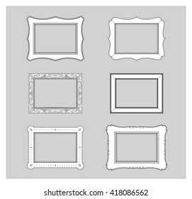 Picture frame flat vector. Photo frame. Painting frame. Icon set.